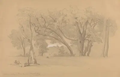 Park i Villa Doria Pamphili i Albano av Arthur Blaschnik