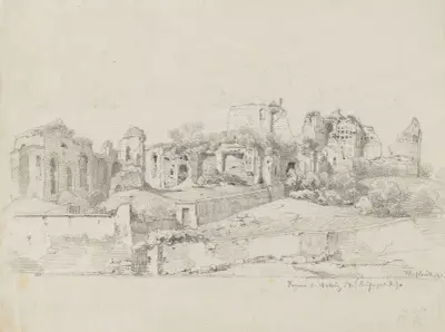 Ruinerna av Domus Flavia och Domus Augustiana på Palatinen av Arthur Blaschnik