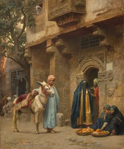 En gata i Kairo av Frederick Arthur Bridgman
