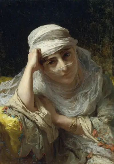 En skönhet från Konstantinopel av Frederick Arthur Bridgman