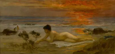 Solnedgång av Frederick Arthur Bridgman