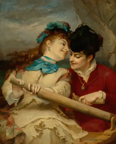 Vad unga kvinnor pratar om av Frederick Arthur Bridgman