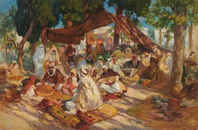 Marknaden av Frederick Arthur Bridgman