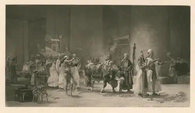 Procession med den heliga tjuren Apis av Frederick Arthur Bridgman