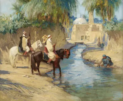 Återkomst från jakten av Frederick Arthur Bridgman