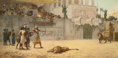 Den assyriske kungens förströelse av Frederick Arthur Bridgman