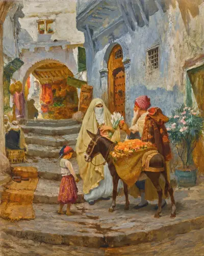 The orange seller av Frederick Arthur Bridgman