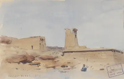 Dendurtemplet med pylon och terrass av Frederick Arthur Bridgman