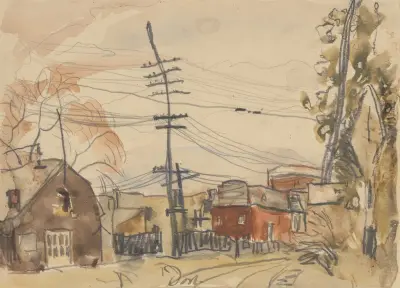 Fall Brook Railroad av Arthur Dove