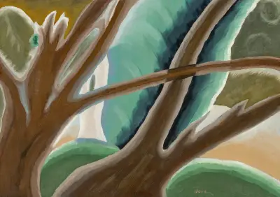 Two Brown Trees (1933.) av Arthur Dove