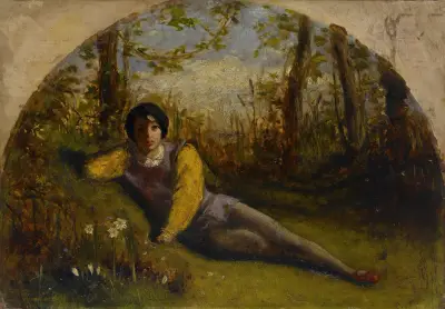 The Young Poet – Oil Study av Arthur Hughes