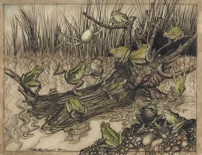 Äsops Fabeln. König Klotz von Arthur Rackham