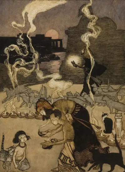 All Through Egypt Every Man Burns a Lamp av Arthur Rackham
