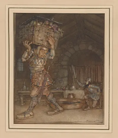 Allies’ fairy book. The Welsh story of ‘Lludd and Llevelys’ av Arthur Rackham