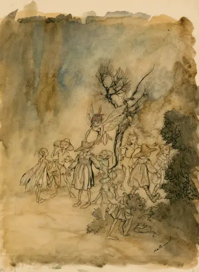 Enter certain Reapers, properly habited av Arthur Rackham