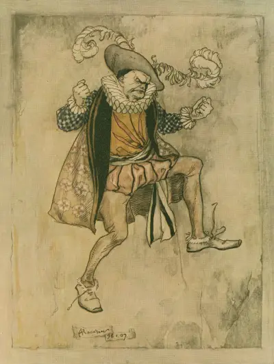 He bounced up and down, and so fearful a frown contracted his brow, you’d have thought he’d been blind. av Arthur Rackham