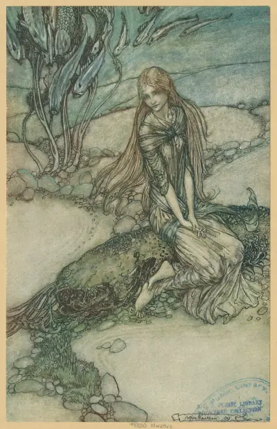 He could see Undine beneath the crystal vault av Arthur Rackham