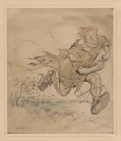 Irish fairy tales. The Carl of the drab coat av Arthur Rackham