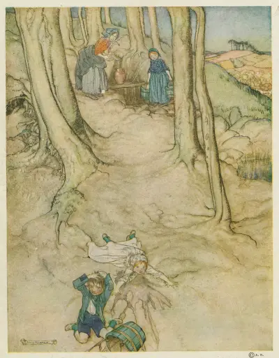 Jack and Jill av Arthur Rackham