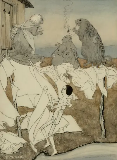 Jensina Proves a Born Housewife av Arthur Rackham