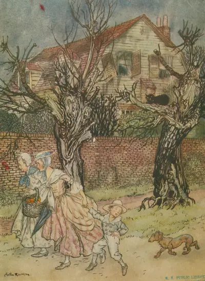 Wunderbare Geschichten von Spukfeldern, Spukbächen und Spukhäusern von Arthur Rackham