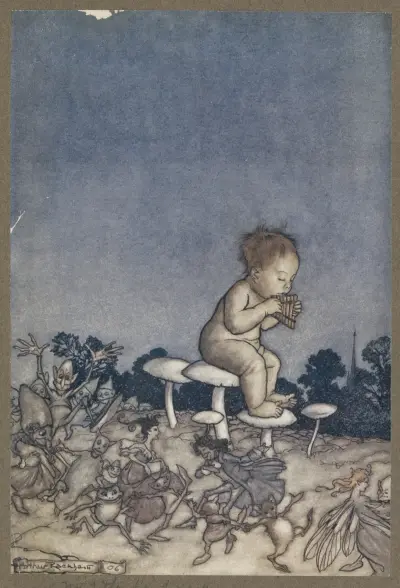 Peter Pan in faerie orchestra av Arthur Rackham