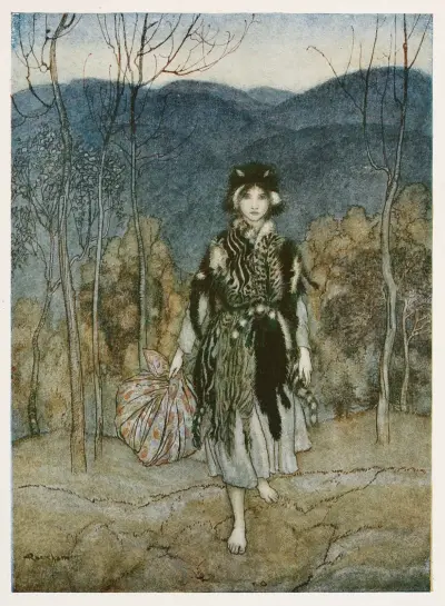 She went along, and went along, and went along av Arthur Rackham