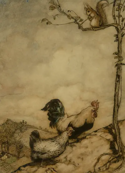 Das Abenteuer von Chanticleer und Partlet von Arthur Rackham