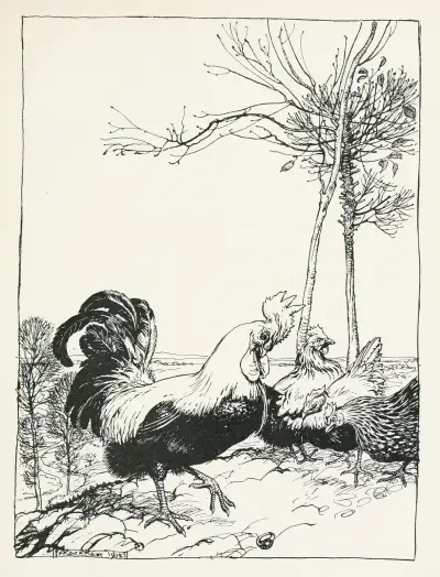 The Cock and the Jewel av Arthur Rackham