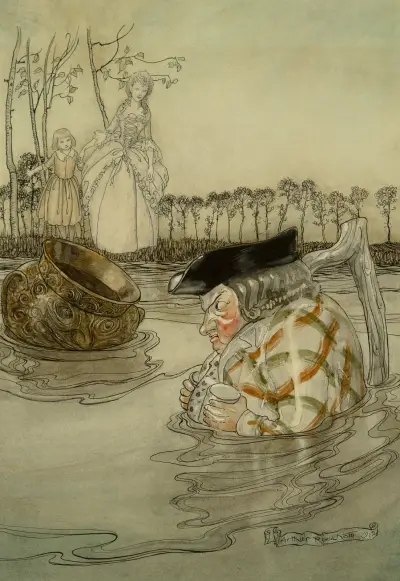 Die zwei Töpfe von Arthur Rackham