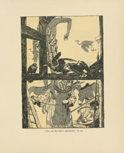 ‚Da kam die Gelegenheit des Diebes‘ von Arthur Rackham