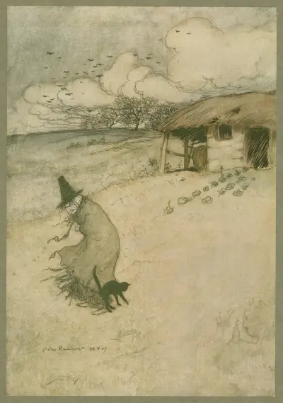 Det bor en gammal kvinna på Tappington Moor av Arthur Rackham