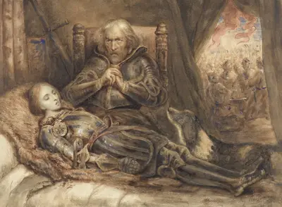 Eberhard von Württenberg treurend om zijn zoon av Ary Scheffer