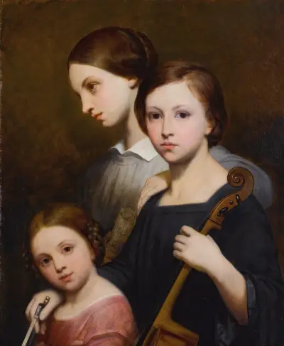 Porträt von René, Cécile und Louise Franchomme von Ary Scheffer