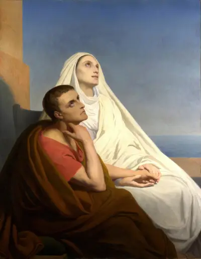 Der heilige Augustinus und die heilige Monika von Ary Scheffer