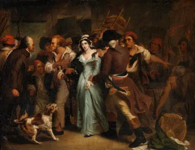 Charlotte Cordays arrestering av Ary Scheffer