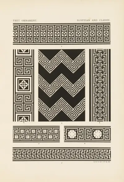 Ornamentets konturer i de ledande stilarna, pl. 01 av George Ashdown Audsley