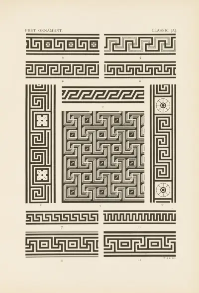Ornament i ledande stilar, plansch 02 av George Ashdown Audsley