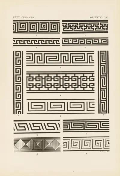 Ornamentets konturer i ledande stilar, pl. 04 av George Ashdown Audsley
