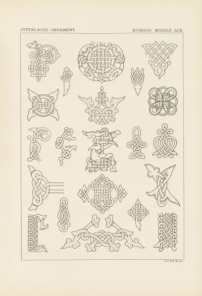 Ornamentala motiv i ledande stilar, pl. 08 av George Ashdown Audsley