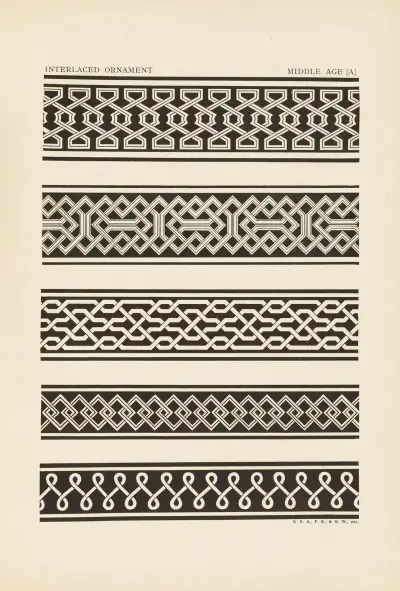 Ornamentets konturer i de ledande stilarna, pl. 09 av George Ashdown Audsley