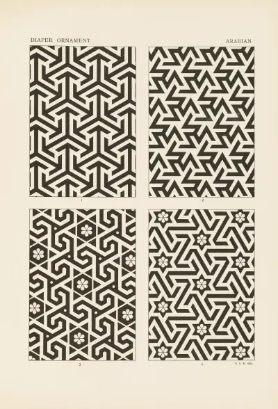 Ornamentets konturer i de ledande stilarna, pl. 20 av George Ashdown Audsley