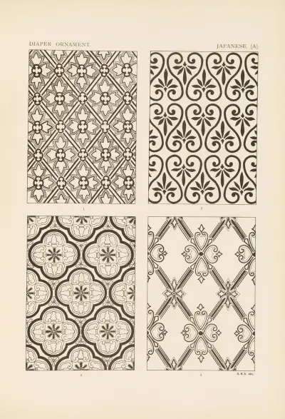 Outlines of ornament in the leading styles Pl.24 av George Ashdown Audsley