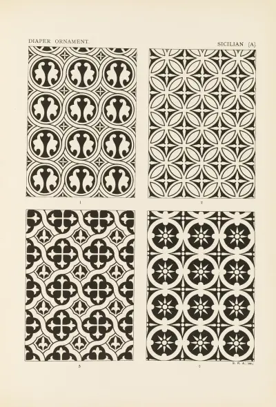 Outlines of ornament in the leading styles Pl.31 av George Ashdown Audsley