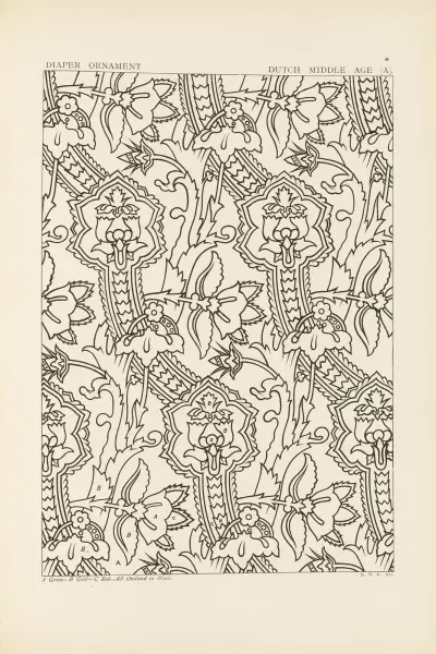 Ornamentmönster i ledande stilar, pl. 33 av George Ashdown Audsley