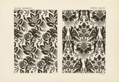 Ornamentala konturer i ledande stilar, pl. 38 av George Ashdown Audsley