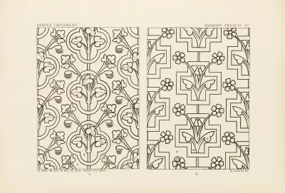 Ornamentmönster i ledande stilar, pl. 45 av George Ashdown Audsley