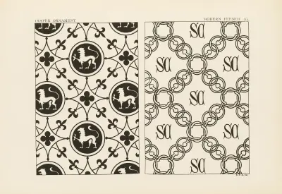 Outlines of ornament in the leading styles Pl.48 av George Ashdown Audsley