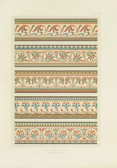 Polykrom dekor för byggnader i medeltida stil, pl. 17 av George Ashdown Audsley