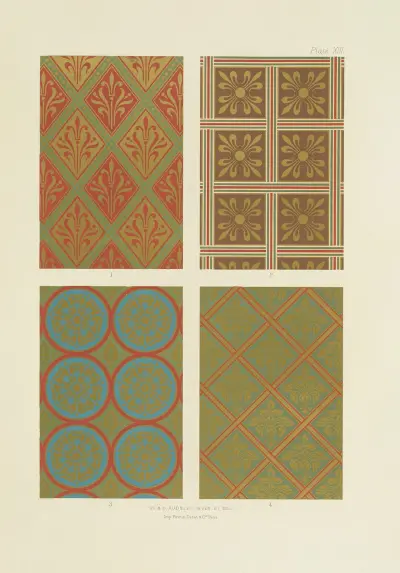 Polykrom dekor för byggnader i medeltida stil, pl. 13 av George Ashdown Audsley